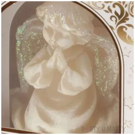 swieca pienkowa aniolek rafael w kartoniku bartek candles 85 mm