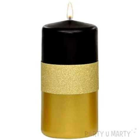 swieca pienkowa blyszczacy metalik czarno zlota adpal 120 58 mm