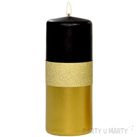 swieca pienkowa blyszczacy metalik czarno zlota adpal 150 58 mm