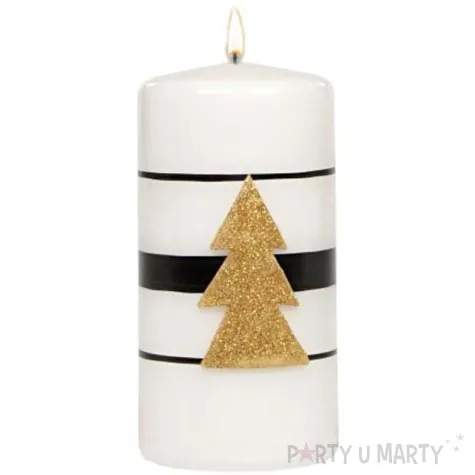 swieca pienkowa choinka biala adpal 120 58 mm