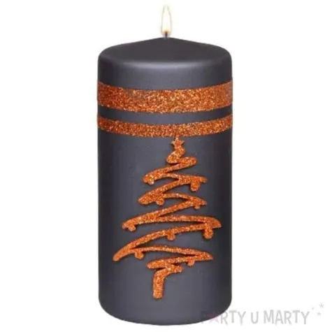 swieca pienkowa choinka czarna adpal 150 70 mm