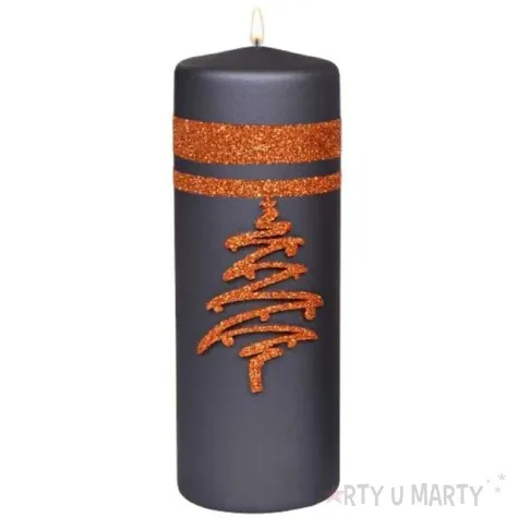 swieca pienkowa choinka czarna adpal 200 70 mm