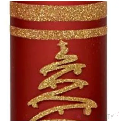 swieca pienkowa choinka czerwona adpal 150 70 mm