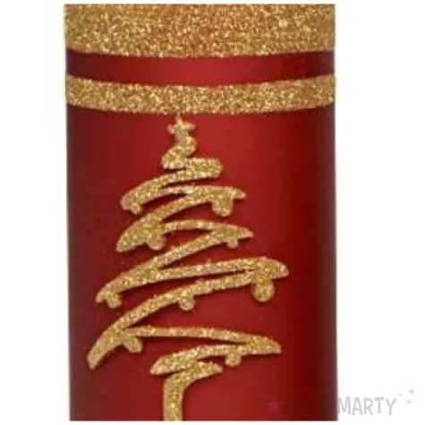 swieca pienkowa choinka czerwona adpal 200 70 mm