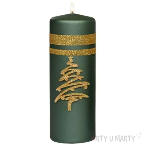 swieca pienkowa choinka zielona adpal 200 70 mm