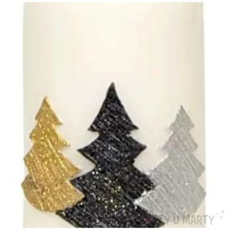 swieca pienkowa choinki biala adpal 120 58 mm