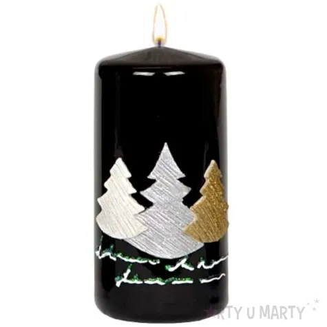 swieca pienkowa choinki czarna adpal 120 58 mm