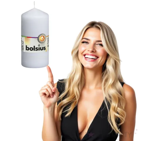 swieca pienkowa classic biala bolsius 120 58 mm