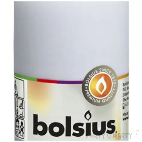 swieca pienkowa classic biala bolsius 120 58 mm