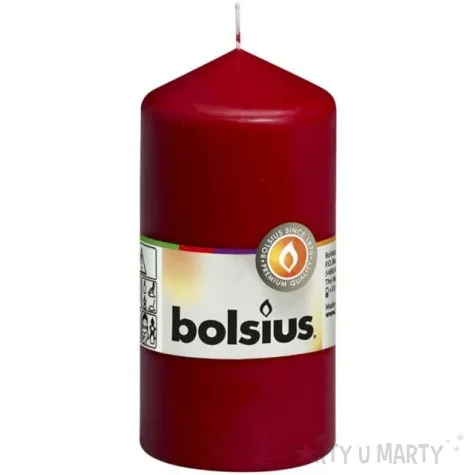 swieca pienkowa classic bordowa bolsius 120 58 mm