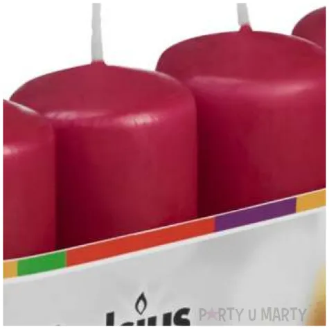 swieca pienkowa classic bordowa bolsius 60 40mm