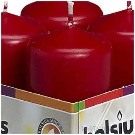 swieca pienkowa classic bordowa bolsius 60 40mm 4 szt