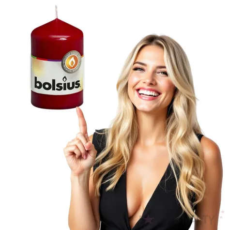 swieca pienkowa classic bordowa bolsius 80 48mm