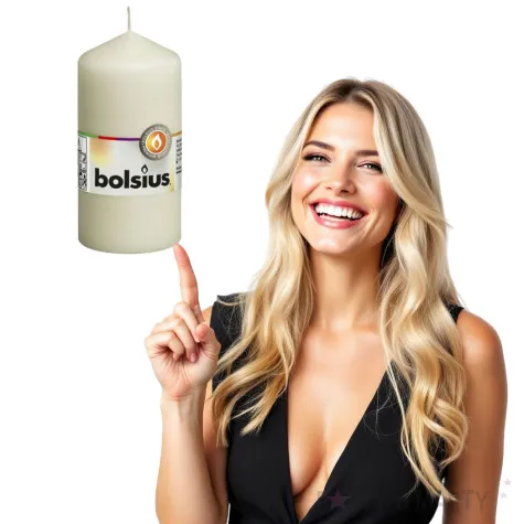 swieca pienkowa classic ecru bolsius 120 58 mm