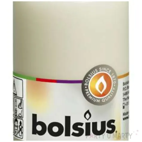 swieca pienkowa classic ecru bolsius 120 58 mm