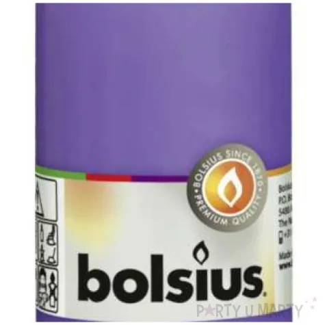 swieca pienkowa classic fioletowa bolsius 120 58 mm