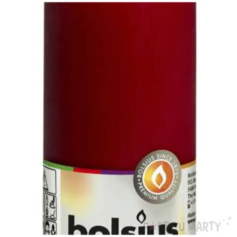 swieca pienkowa classic long bordowa bolsius 150 58 mm