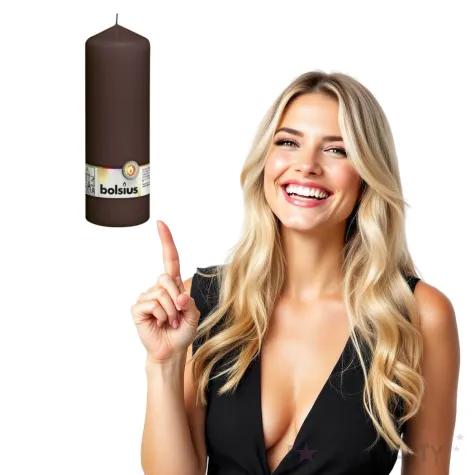 swieca pienkowa classic long brazowa bolsius 200 68mm