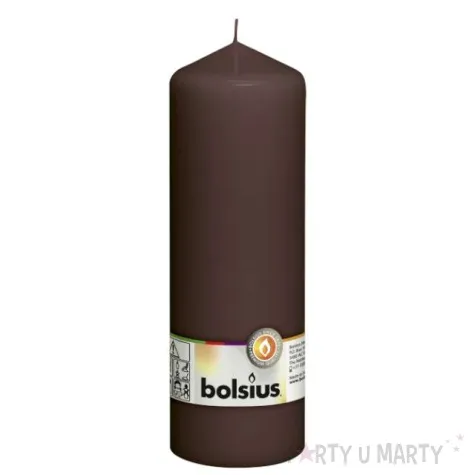 swieca pienkowa classic long brazowa bolsius 200 68mm