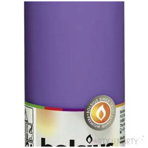 swieca pienkowa classic long fioletowa bolsius 150 58mm