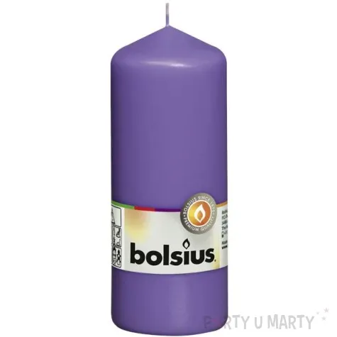 swieca pienkowa classic long fioletowa bolsius 150 58mm