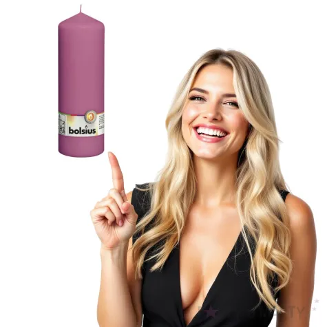 swieca pienkowa classic long fuksja bolsius 200 68mm