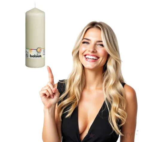 swieca pienkowa classic long kremowa bolsius 200 68mm