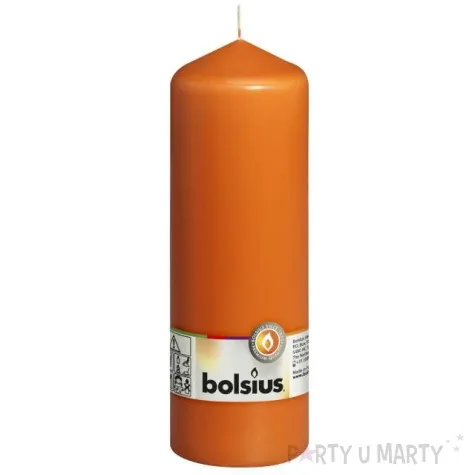 swieca pienkowa classic long pomaranczowy bolsius 200 68mm