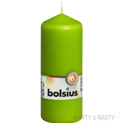 swieca pienkowa classic long zielony jasny bolsius 150 58mm