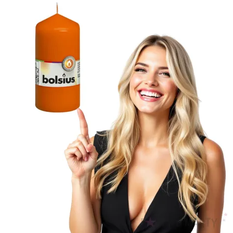 swieca pienkowa classic pomaranczowy bolsius 120 58 mm