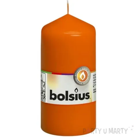 swieca pienkowa classic pomaranczowy bolsius 120 58 mm