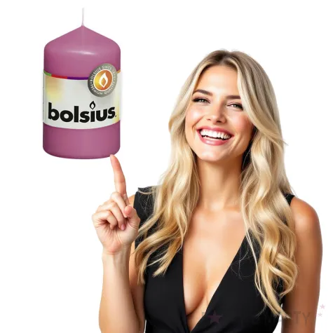 swieca pienkowa classic rozowa bolsius 80 48mm