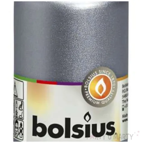 swieca pienkowa classic srebrna bolsius 120 58 mm