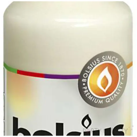 swieca pienkowa classic szara bolsius 80 48 mm