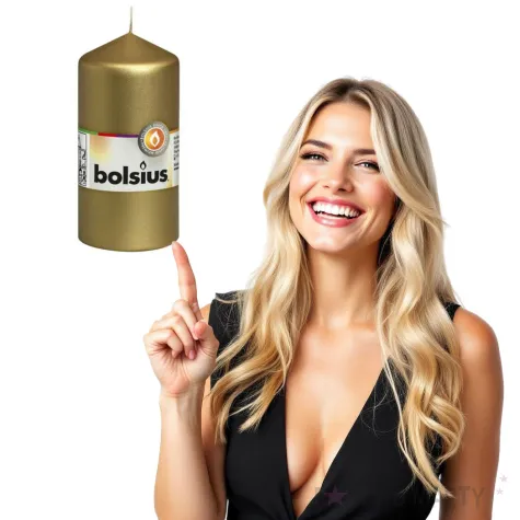 swieca pienkowa classic zlota bolsius 120 58 mm