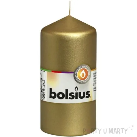 swieca pienkowa classic zlota bolsius 120 58 mm