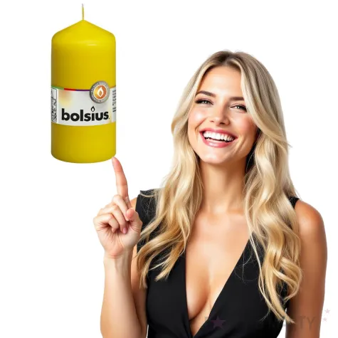 swieca pienkowa classic zolta bolsius 120 58 mm