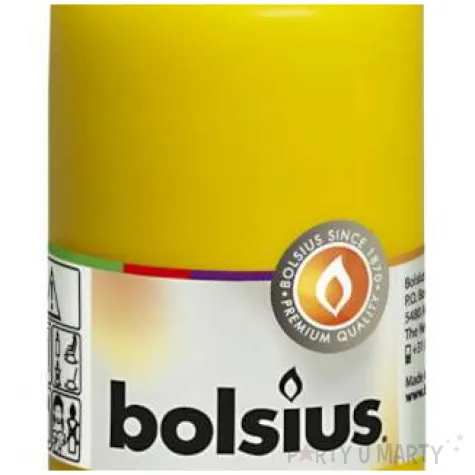 swieca pienkowa classic zolta bolsius 120 58 mm