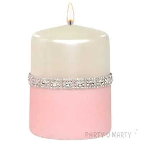 swieca pienkowa diament perlowo rozowa adpal 100 70 mm