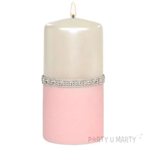 swieca pienkowa diament perlowo rozowa adpal 150 70 mm