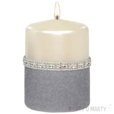 swieca pienkowa diament perlowo szara adpal 100 70 mm
