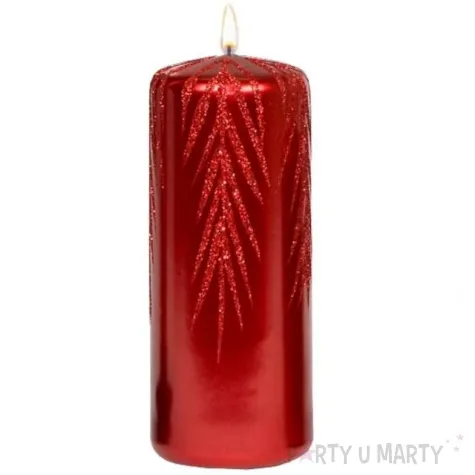 swieca pienkowa galazki swierku bordowa adpal 150 58 mm