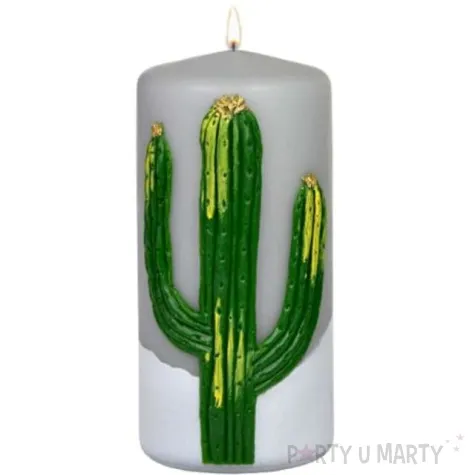 swieca pienkowa kaktus szara adpal 150 70 mm