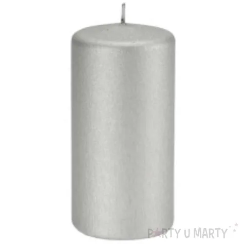 swieca pienkowa karbowana jasno srebrna ravi 120 60 mm