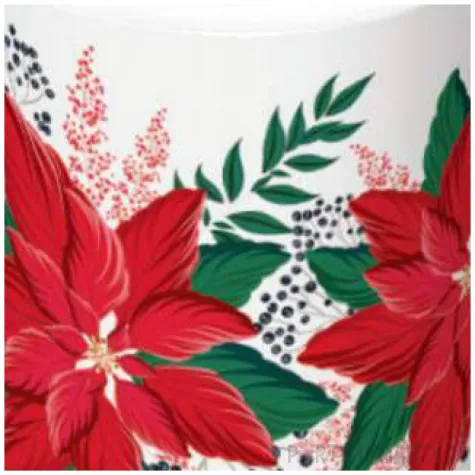 swieca pienkowa kwiat poinsecji paw 120 100mm