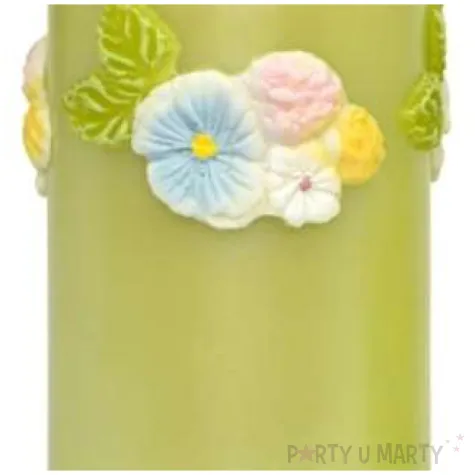 swieca pienkowa kwiaty zielona adpal 150 70 mm