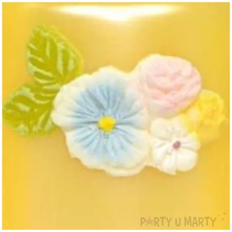 swieca pienkowa kwiaty zolta adpal 100 70 mm