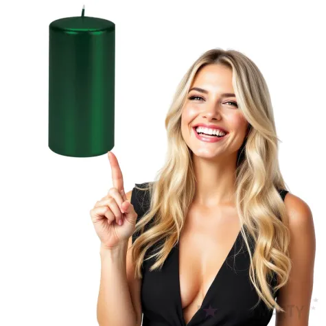 swieca pienkowa metalik zielona ciemna 120 mm ravi