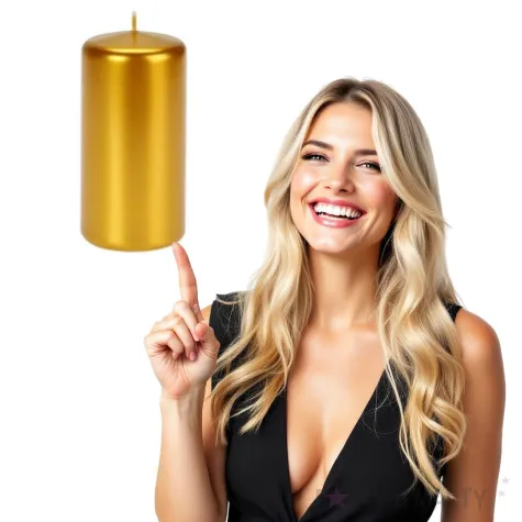 swieca pienkowa metalik zlota 120 mm ravi