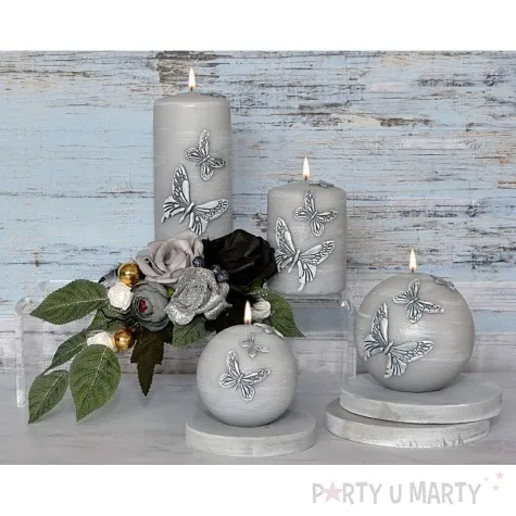 swieca pienkowa motyle szara adpal 150 70 mm